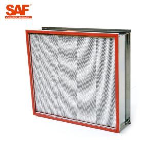 Filtro de caja HEPA de acero inoxidable con brida