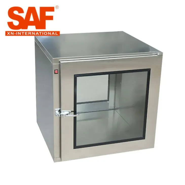 Caja de paso para sala limpia farmacéutica